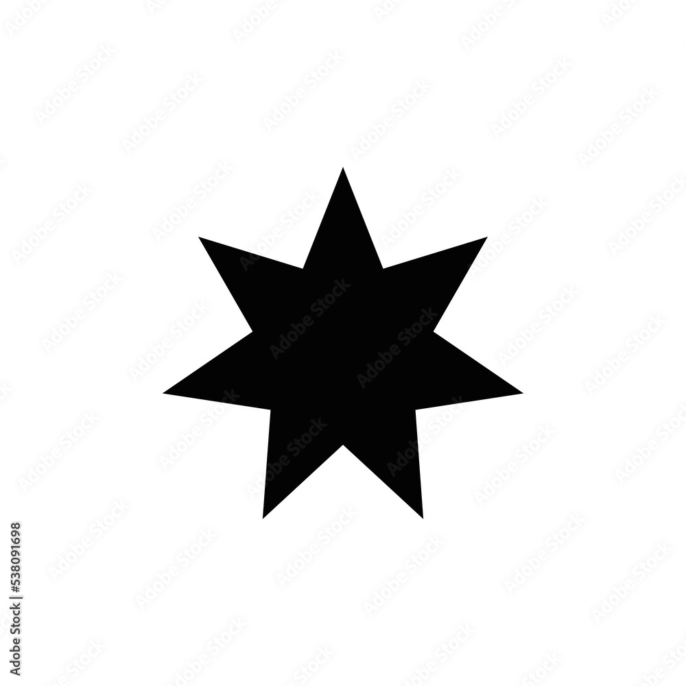 Obraz premium Star icon shape on transparent background