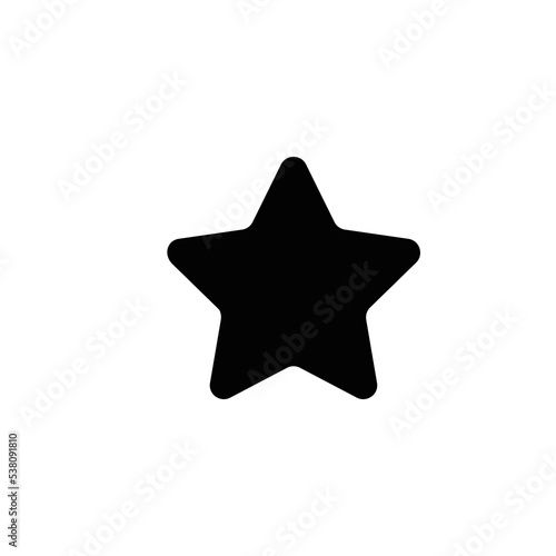 Star icon shape on transparent background