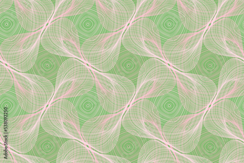 Organic lines geometric shapes optical illusion seamless pattern.