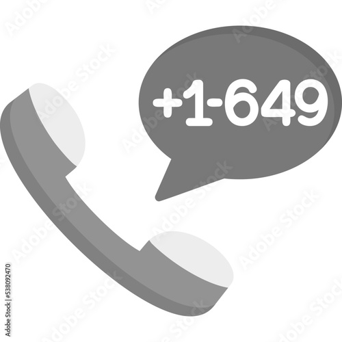 Turks and Caicos Islands Dial code Icon