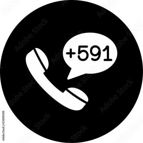Bolivia Dial code Icon
