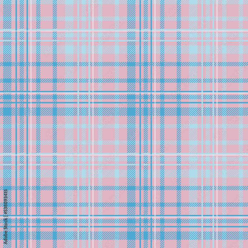 Seamless tartan plaid pattern in Pink and Blue Color.
Seamless tartan plaid pattern in Pink and Blue Color.
