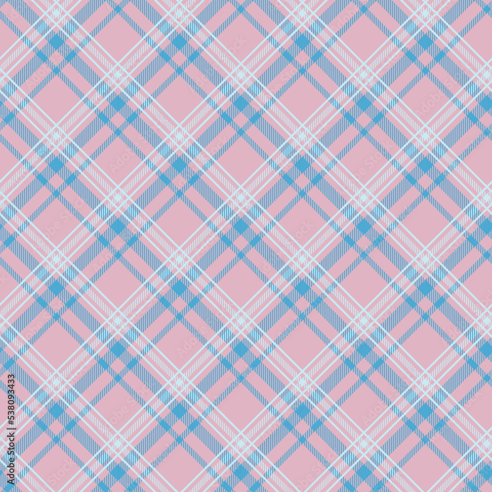 Seamless tartan plaid pattern in Blue and Pink Color.
Seamless tartan plaid pattern in Blue and Pink Color.