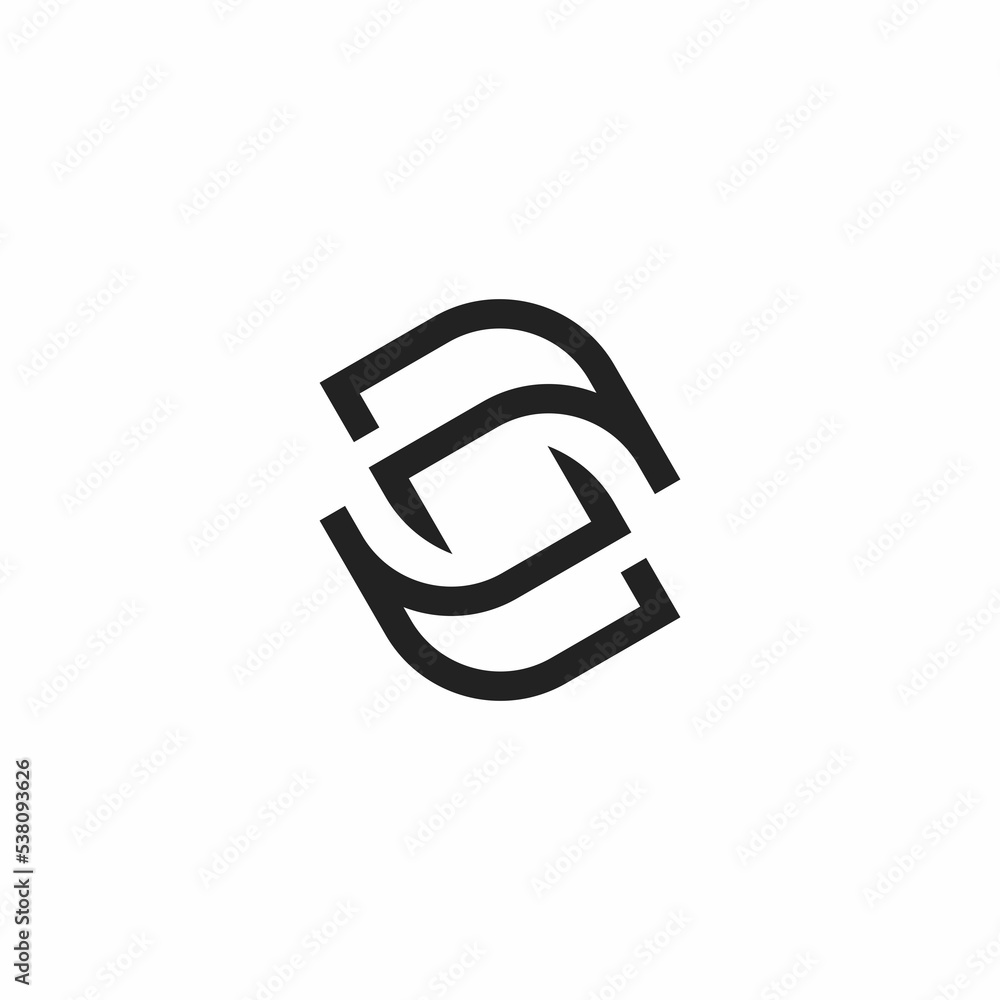 Fototapeta premium simple B and K initials logo