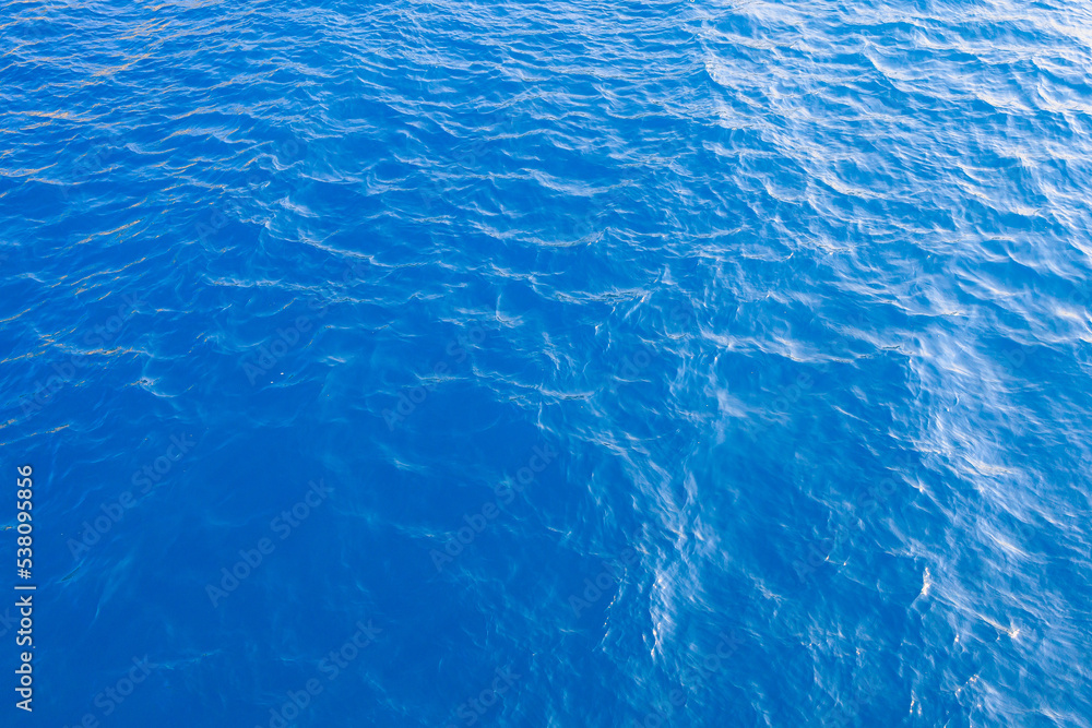 Very nice sea water background or backdrop with selective focus. Small waves of natural water surface texture.