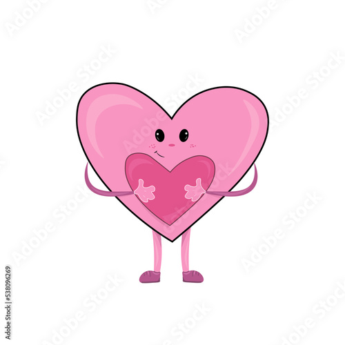 vector illustration of heart. Happy Valentine's Day. confession of love. greeting. postcard. heart. love