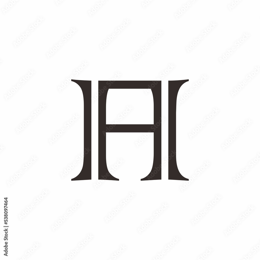 simple A and H initials logo simple A and H initials logo