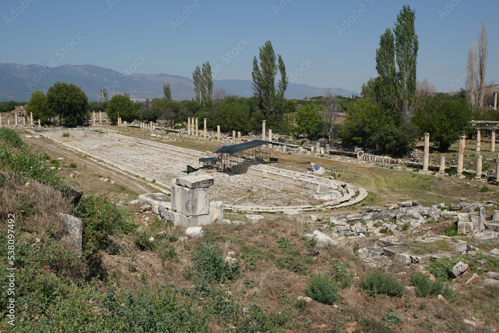 Pool in Aphrodisias Ancient City in Aydin, Turkiye