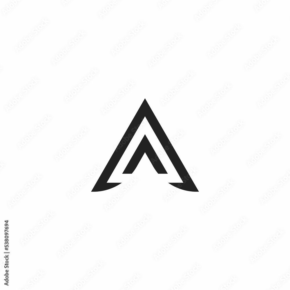 simple A initials logo simple A initials logo