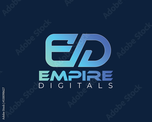 ED vector modern letter logo design