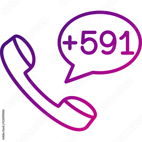 Bolivia Dial code Icon