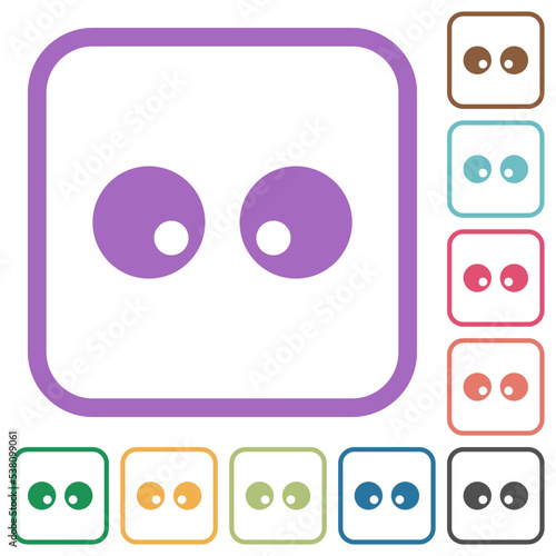 Watching eyes solid simple icons