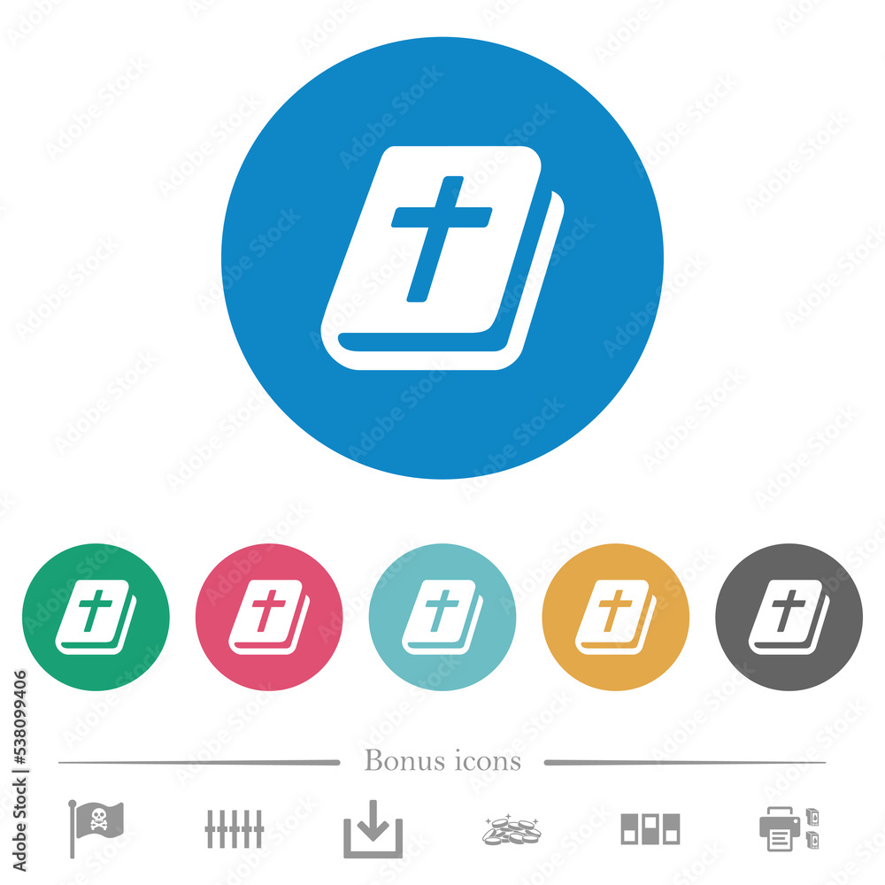 Holy bible flat round icons Holy bible flat round icons