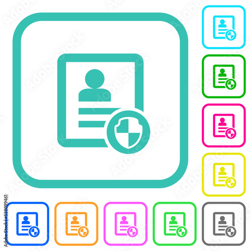Free Download Protect contact vivid colored flat icons - GFXLoad