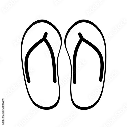 pair of sandals icon. Flip flop icon
