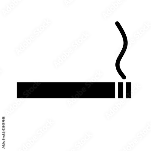 cigarette icon. cigarette silhouette. isolated white background
