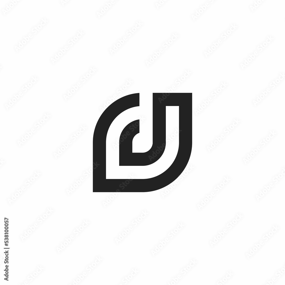 simple D and J initials logo simple D and J initials logo