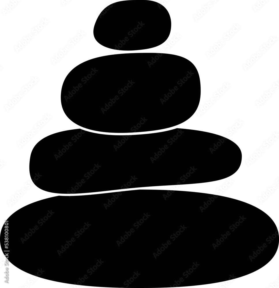 Spa stones vector icon. stones pyramid sign. flat style. Spa stones vector icon. stones pyramid sign. flat style.