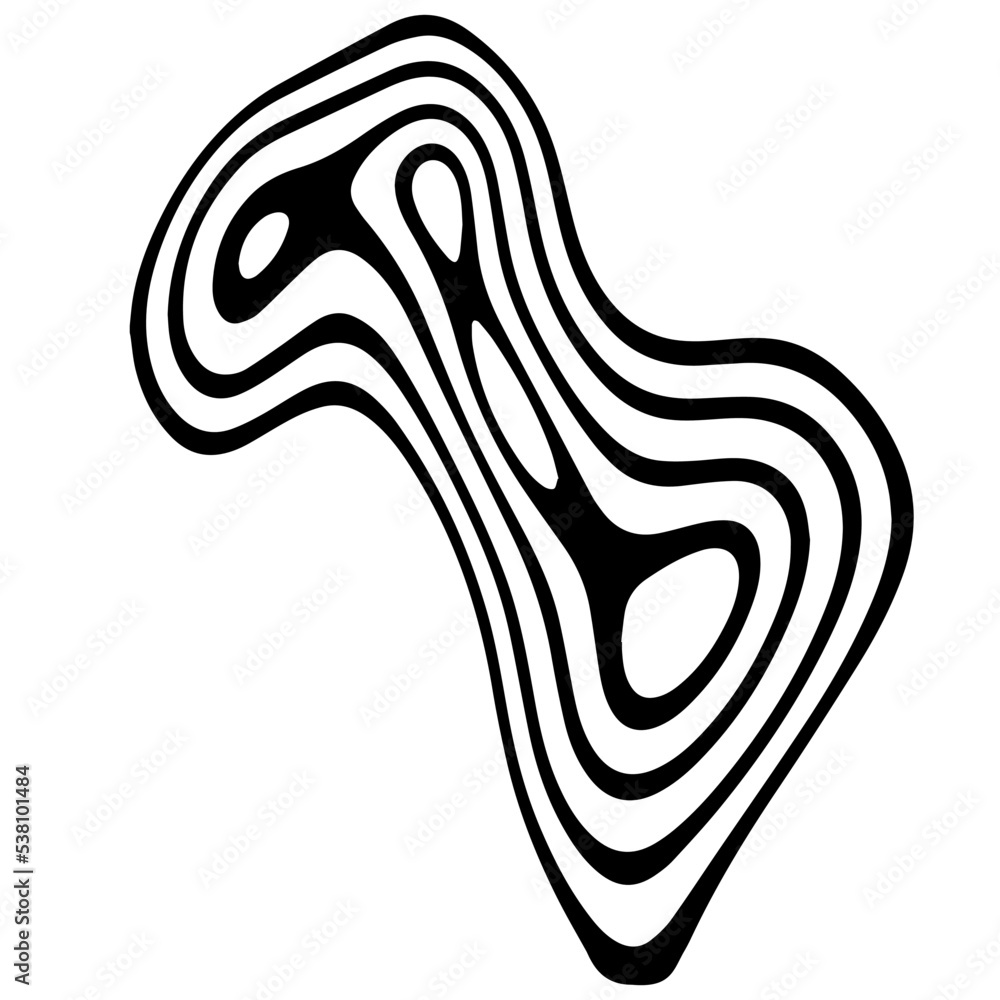 Obraz premium Abstract geometric shape. Cool psychedelic form.