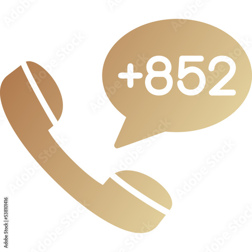 Hong Kon Dial code Icon