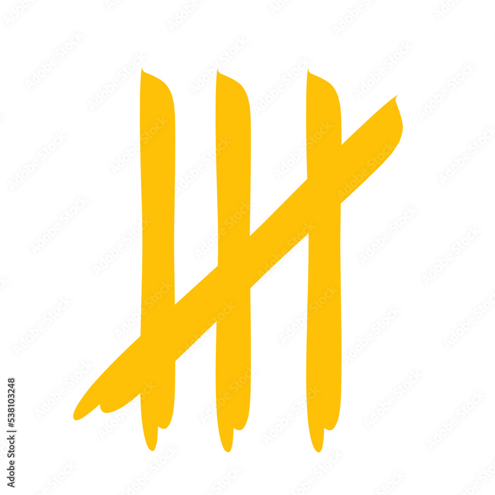 Obraz premium Gold Tally Marks illustration 