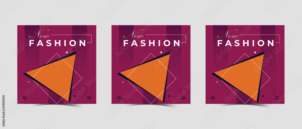 Fashion social media post template design and banner