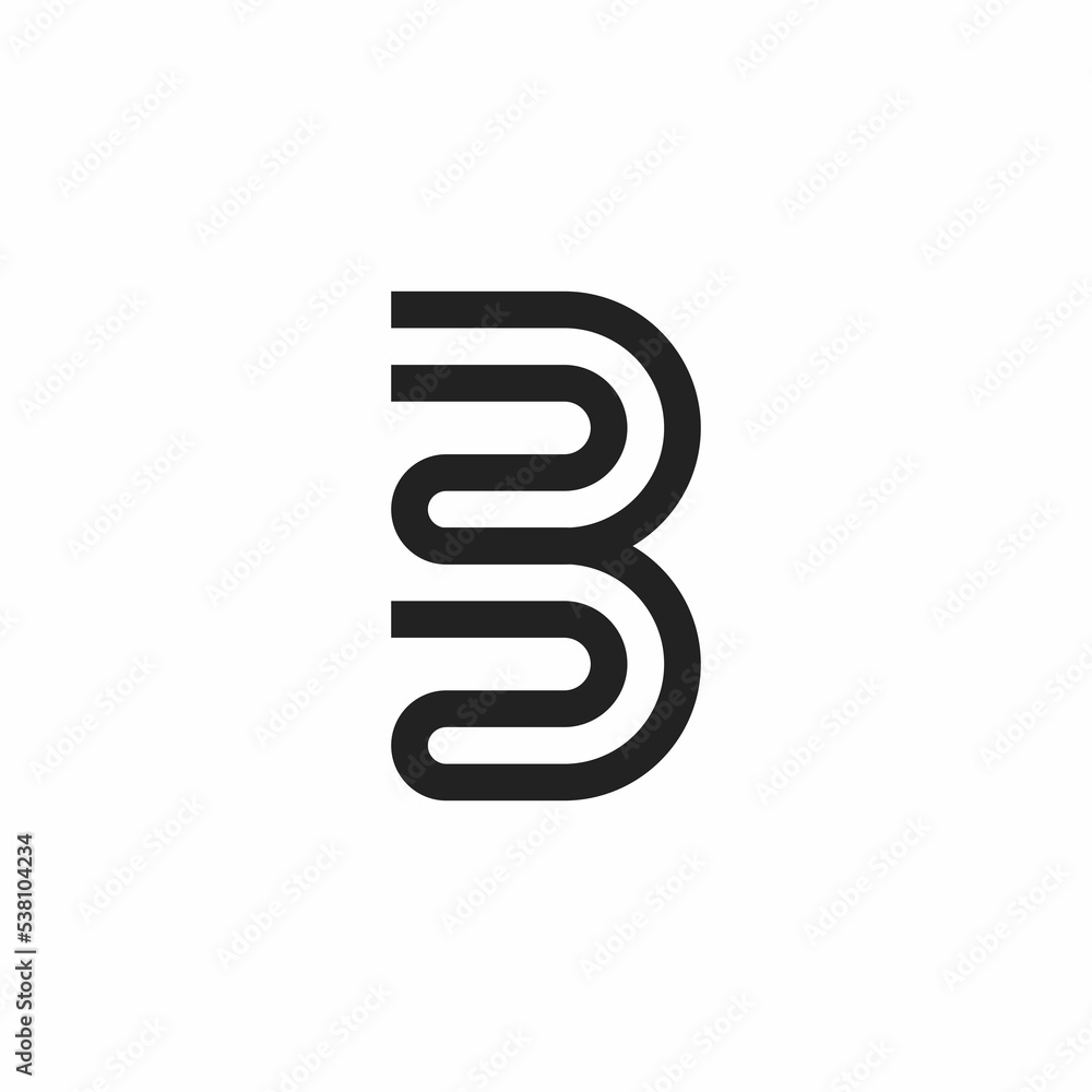 simple B initials logo