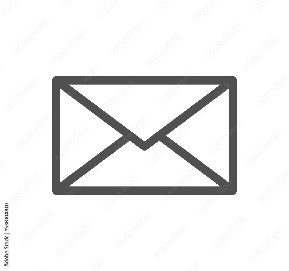 Envelope icon outline and linear vector. Envelope icon outline and linear vector.