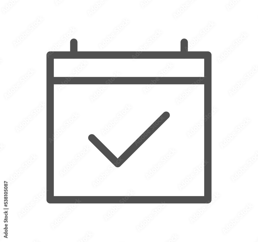 Calendar icon outline and linear vector. Calendar icon outline and linear vector.