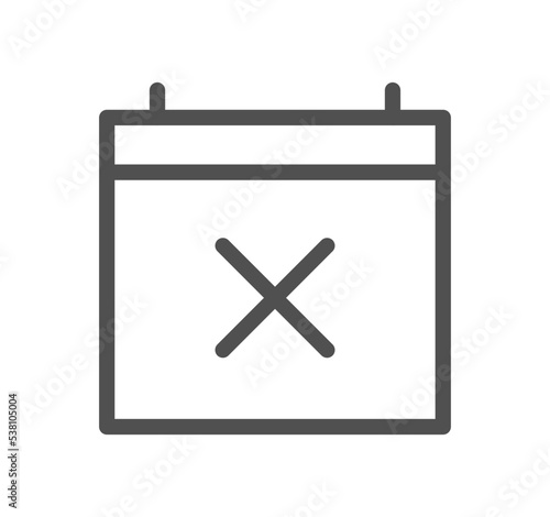 Calendar icon outline and linear vector.