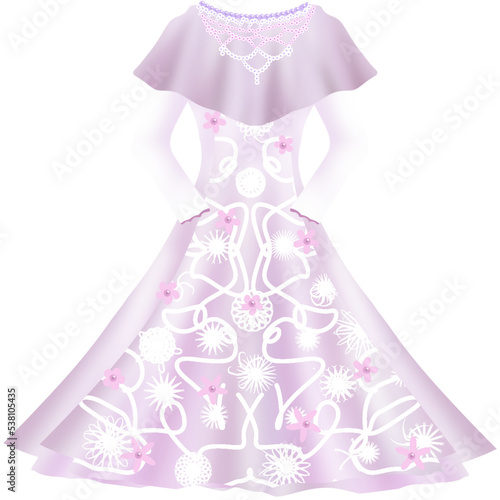 Gorgeous pink wedding dress