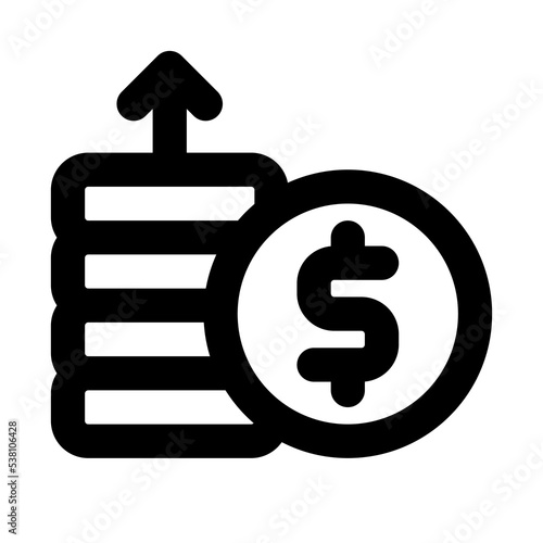 earning icon outline style