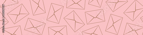 envelope pattern banner- vector illustration