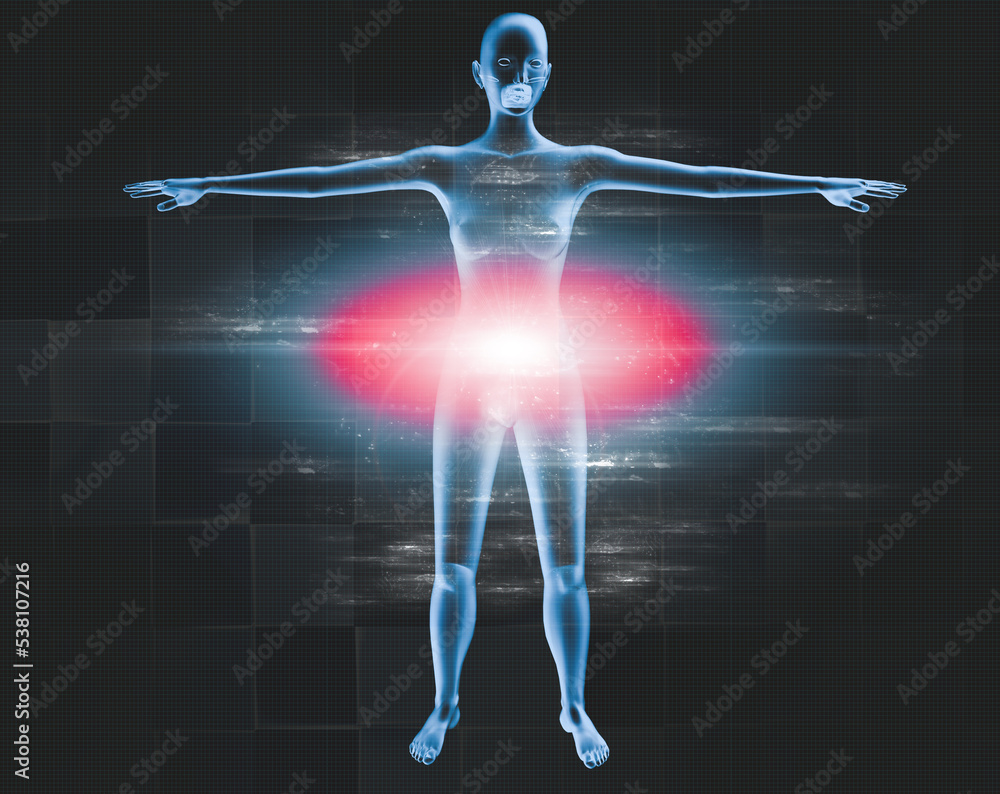 Fondo de rayos X del cuerpo humano y dolor articular.Imagen médica y tratamientos médicos. Concepto de analgésicos y dolor e inflamación muscular.