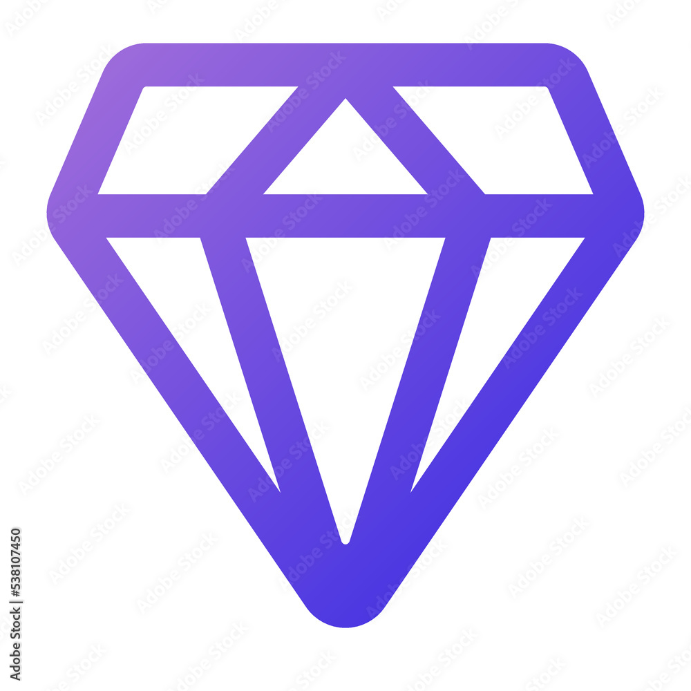 diamond icon outline gradient style diamond icon outline gradient style