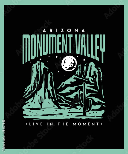vector, design, arizona, landscape, travel, illustration, USA, graphic, America, tourism, mountain, landmark, vintage, national park, nature, park, rock, valley, monument, symbol, hill, retro, outdoor