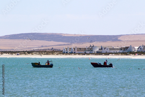 Bild auf Leinwand fishing boats in the sea at paternoster