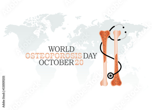 vector graphic of world osteoporosis day good for world osteoporosis day celebration. flat design. flyer design.flat illustration.