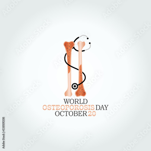 vector graphic of world osteoporosis day good for world osteoporosis day celebration. flat design. flyer design.flat illustration.
