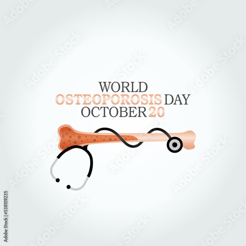 vector graphic of world osteoporosis day good for world osteoporosis day celebration. flat design. flyer design.flat illustration.