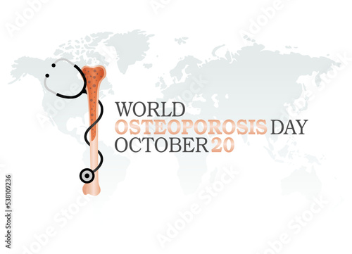 vector graphic of world osteoporosis day good for world osteoporosis day celebration. flat design. flyer design.flat illustration.