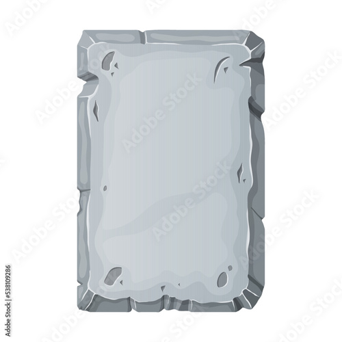 Stone Board. Stone banner elements for game and web in cartoon style.