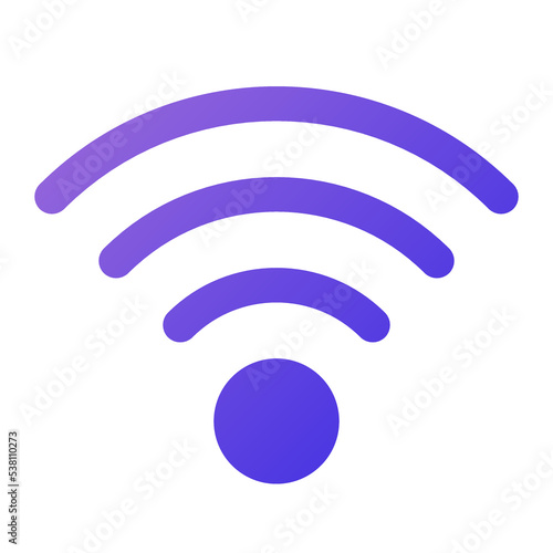 wireless icon flat gradient style