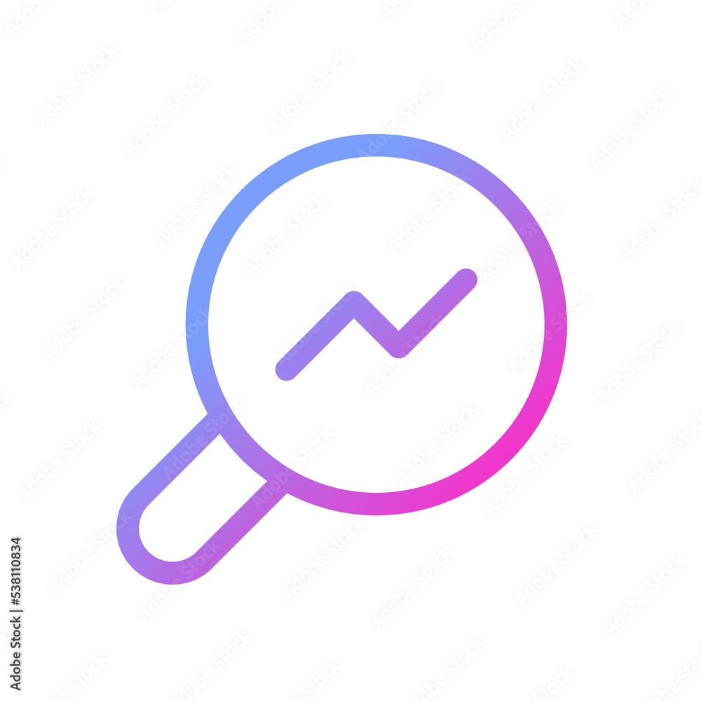 Analytic tool pixel perfect gradient linear ui icon. Online data research. Market studying. Line color user interface symbol. Modern style pictogram. Vector isolated outline illustration Analytic tool pixel perfect gradient linear ui icon. Online data research. Market studying. Line color user interface symbol. Modern style pictogram. Vector isolated outline illustration