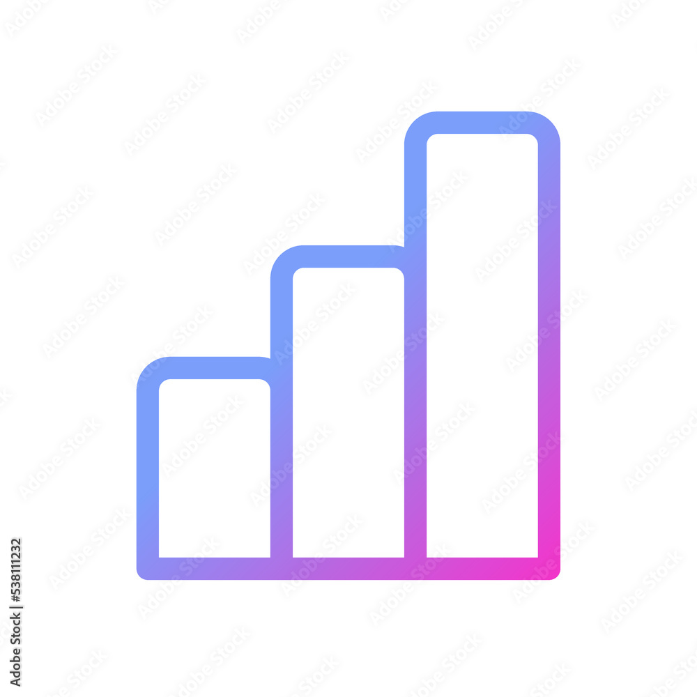 Bar chart pixel perfect gradient linear ui icon. Data visualization tool. Business information. Line color user interface symbol. Modern style pictogram. Vector isolated outline illustration Bar chart pixel perfect gradient linear ui icon. Data visualization tool. Business information. Line color user interface symbol. Modern style pictogram. Vector isolated outline illustration