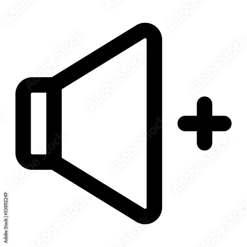 volume up icon outline style