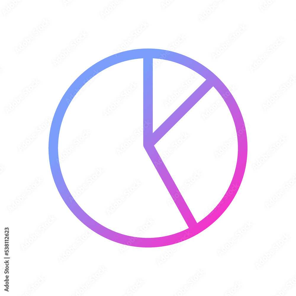 Circle chart pixel perfect gradient linear ui icon. Visualization of data. Business analytics. Line color user interface symbol. Modern style pictogram. Vector isolated outline illustration Circle chart pixel perfect gradient linear ui icon. Visualization of data. Business analytics. Line color user interface symbol. Modern style pictogram. Vector isolated outline illustration