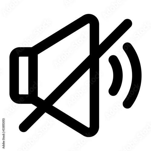 mute icon outline style