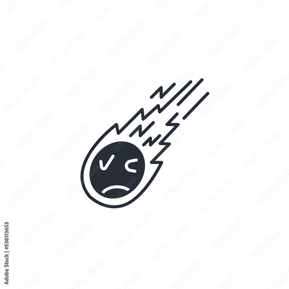 Meteorite icon vector icon.Editable stroke.linear style sign for use web design,logo.Symbol illustration. Meteorite icon vector icon.Editable stroke.linear style sign for use web design,logo.Symbol illustration.