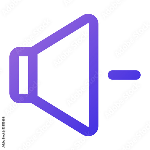 volume down icon outline gradient style